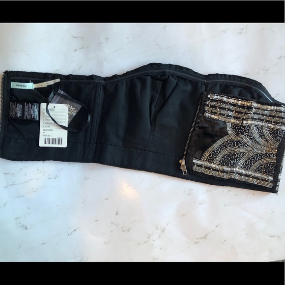 Beaded Velvet Crop Top - Picture 3 of 4